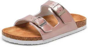 Torotto Kids Sandals Boys Girls Slide Summer Non-slip Cork Sandals with Adjustable Straps for Indoor & Outdoor
