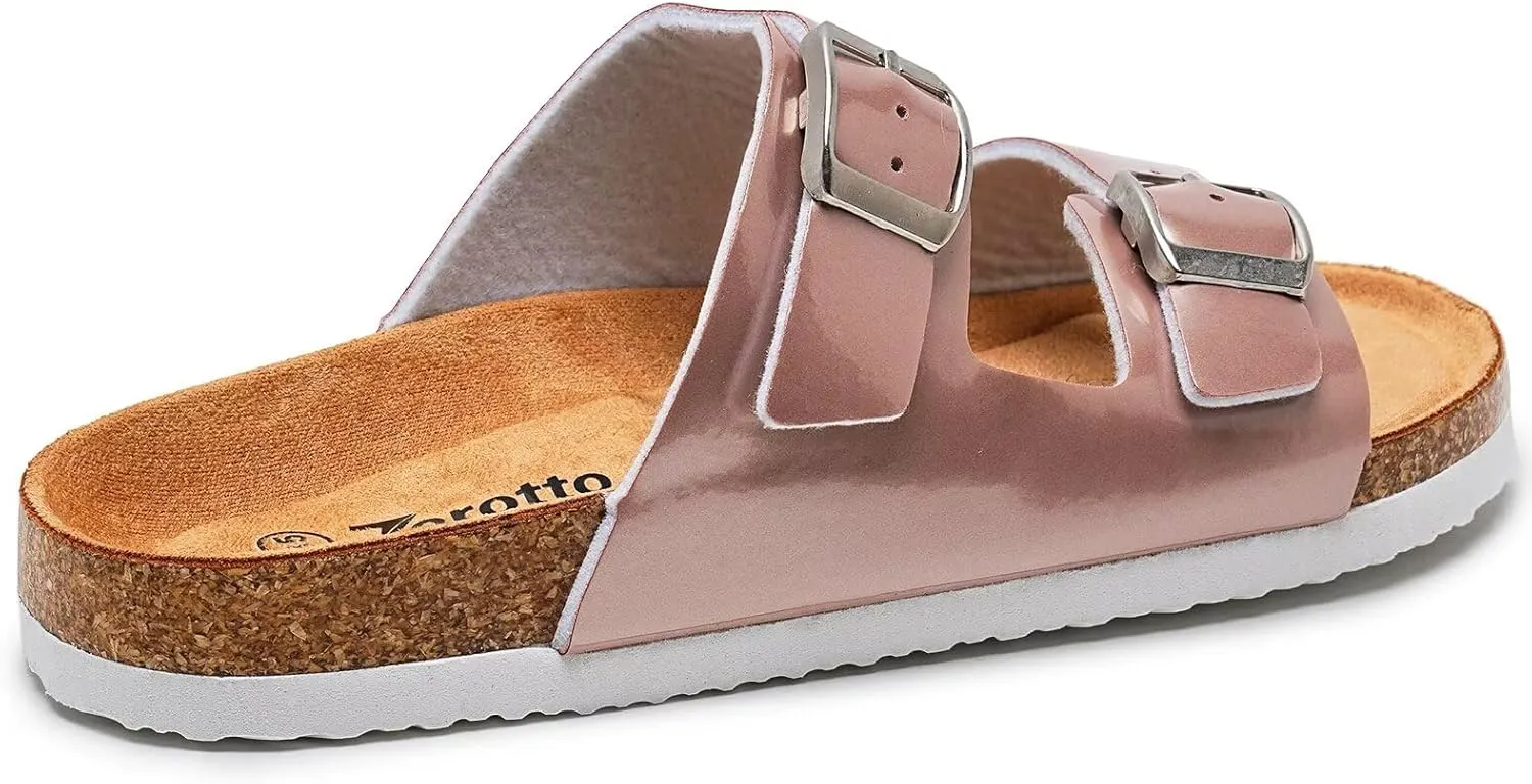 Torotto Kids Sandals Boys Girls Slide Summer Non-slip Cork Sandals with Adjustable Straps for Indoor & Outdoor