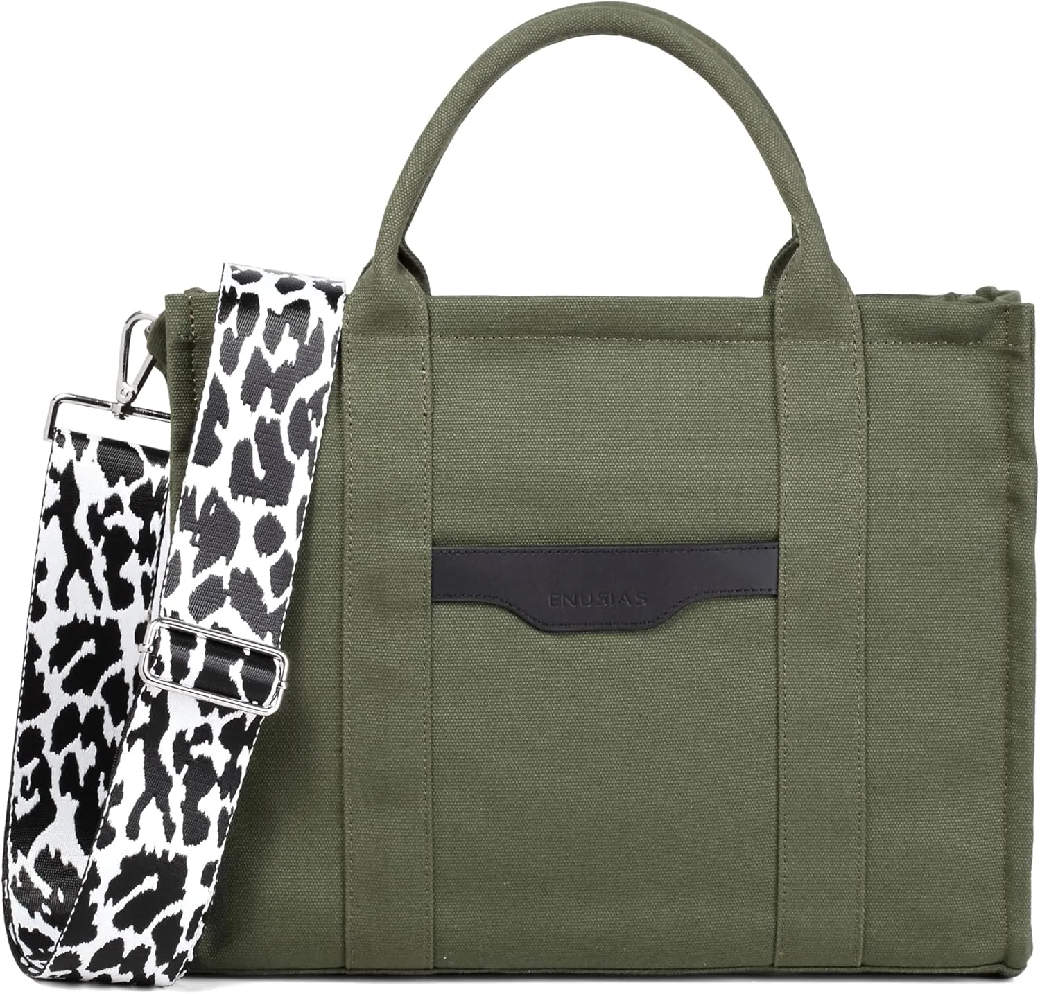 Tote Bag for Women Canvas Zip Top Handle Women's Handbag Multi Pockets Travel Crossbody Shoulder Bag