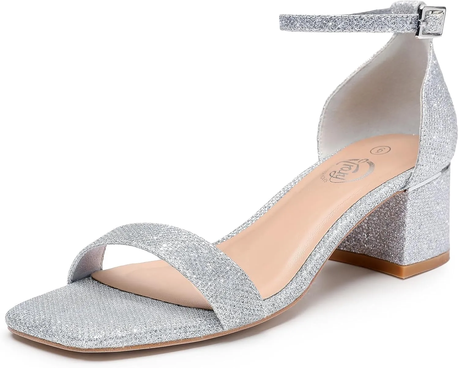 Trary Low Heels for Women Square Open Toe Ankle Strap Women's Pumps Dressy Shoes Block Chunky Heels Comfy Fashion Heeled Sandals for Women 2025 Adjustable Buckle 2.16 Inches Work Causal Party Wedding