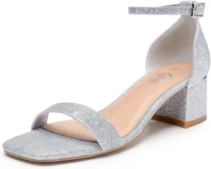 Trary Low Heels for Women Square Open Toe Ankle Strap Women's Pumps Dressy Shoes Block Chunky Heels Comfy Fashion Heeled Sandals for Women 2025 Adjustable Buckle 2.16 Inches Work Causal Party Wedding