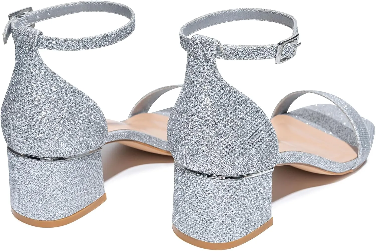 Trary Low Heels for Women Square Open Toe Ankle Strap Women's Pumps Dressy Shoes Block Chunky Heels Comfy Fashion Heeled Sandals for Women 2025 Adjustable Buckle 2.16 Inches Work Causal Party Wedding