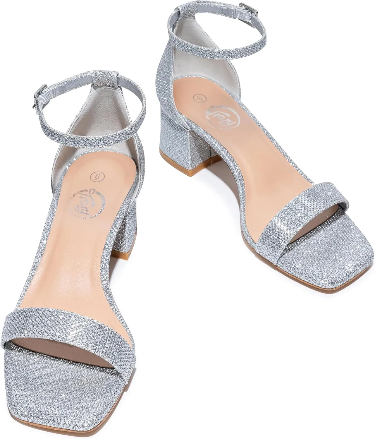 Trary Low Heels for Women Square Open Toe Ankle Strap Women's Pumps Dressy Shoes Block Chunky Heels Comfy Fashion Heeled Sandals for Women 2025 Adjustable Buckle 2.16 Inches Work Causal Party Wedding