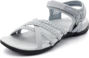UBFEN Womens Hiking Sandals Sport Walking Adjustable Hook Ankle Straps Comfortable Outdoor Beach Athletic Shoes