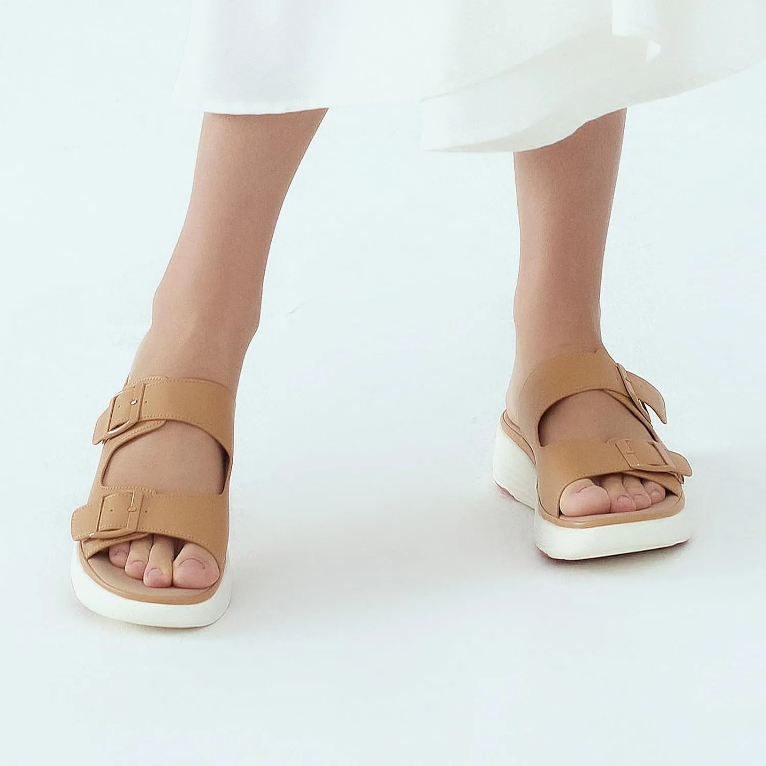 UBFEN Womens Platform Sandals Comfortable Walking Slide Soft Cushioning Footbed Casual Dressy Wedge Sandals