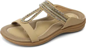UBFEN Womens Slides Walking Sandals Comfortable Platform Slip On Dressy Summer