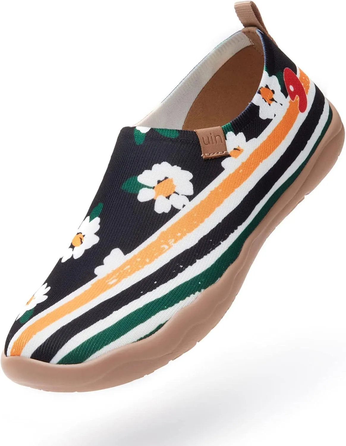 UIN Women's Slip-On Shoes Comfortable Breathable Knit Casual Footwear Stylish Travel-Friendly Loafers
