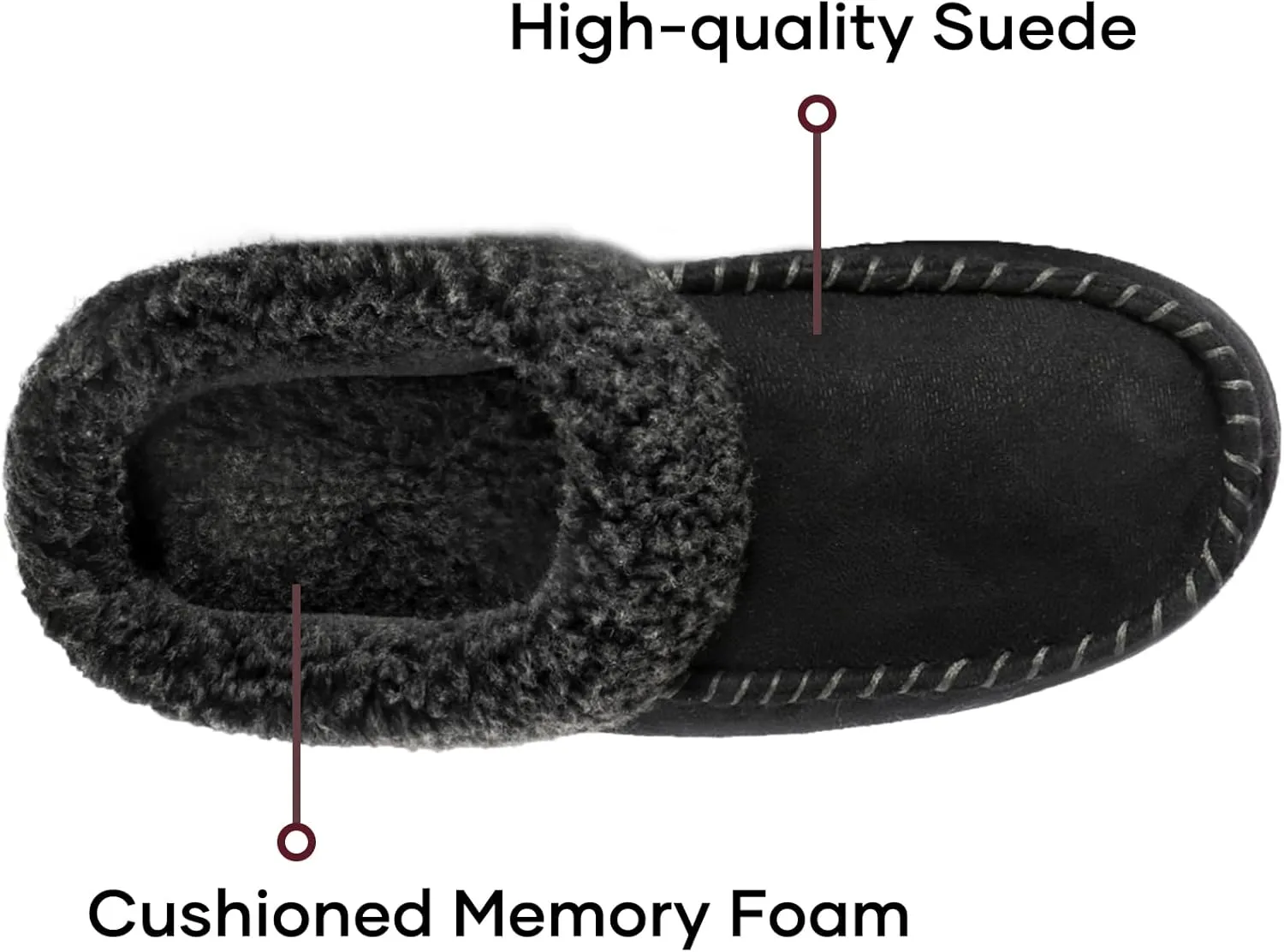ULTRAIDEAS Men's Nealon Moccasin Clog Slipper, Slip on Indoor/Outdoor House Shoes