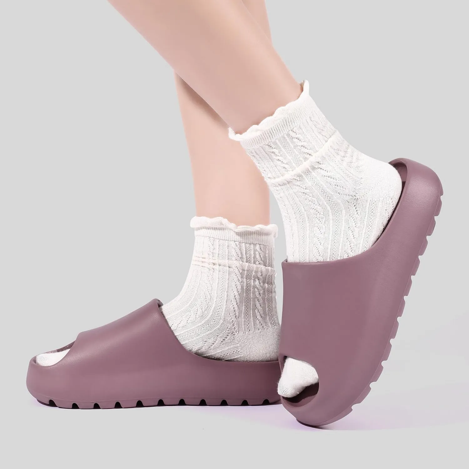 Unisex Cloud Slippers, Waterproof House Slide Sandals Shower Shoes Bathroom, Walking Sandals Women Comfortable Indoor Outdoor Pool Beach