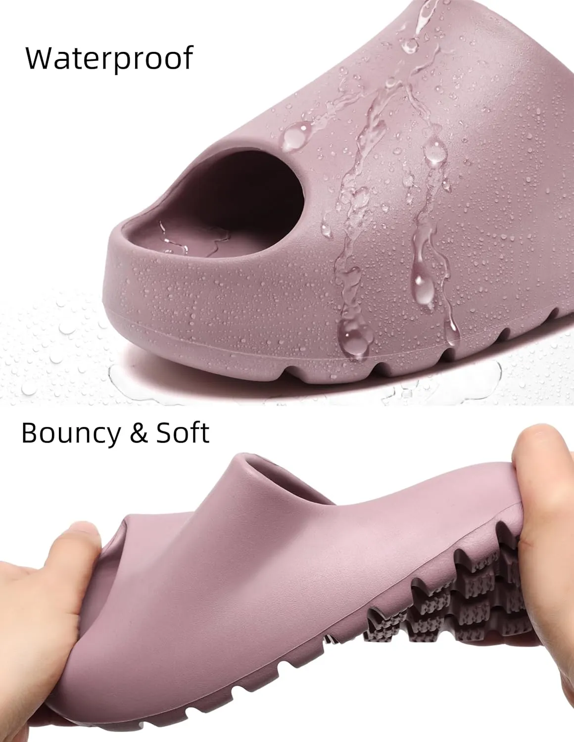 Unisex Cloud Slippers, Waterproof House Slide Sandals Shower Shoes Bathroom, Walking Sandals Women Comfortable Indoor Outdoor Pool Beach