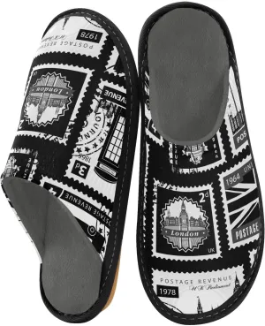 Unisex Fuzzy Foam Slippers Non-Skid Slip-on Soft Warm Sole Fleece Shoes 4-11