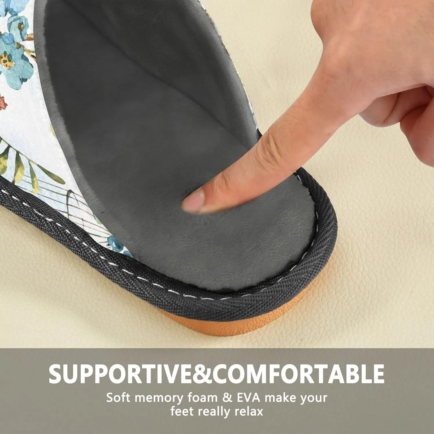 Unisex Fuzzy Foam Slippers Non-Skid Slip-on Soft Warm Sole Fleece Shoes 4-11