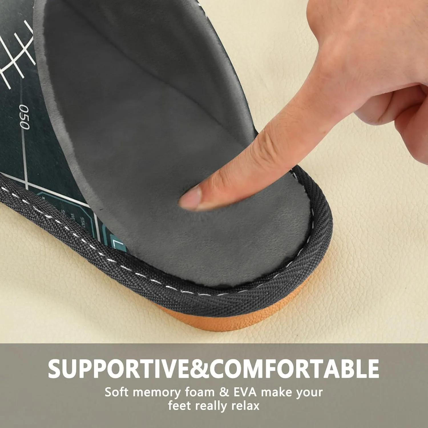 Unisex Fuzzy Foam Slippers Non-Skid Slip-on Soft Warm Sole Fleece Shoes 4-11
