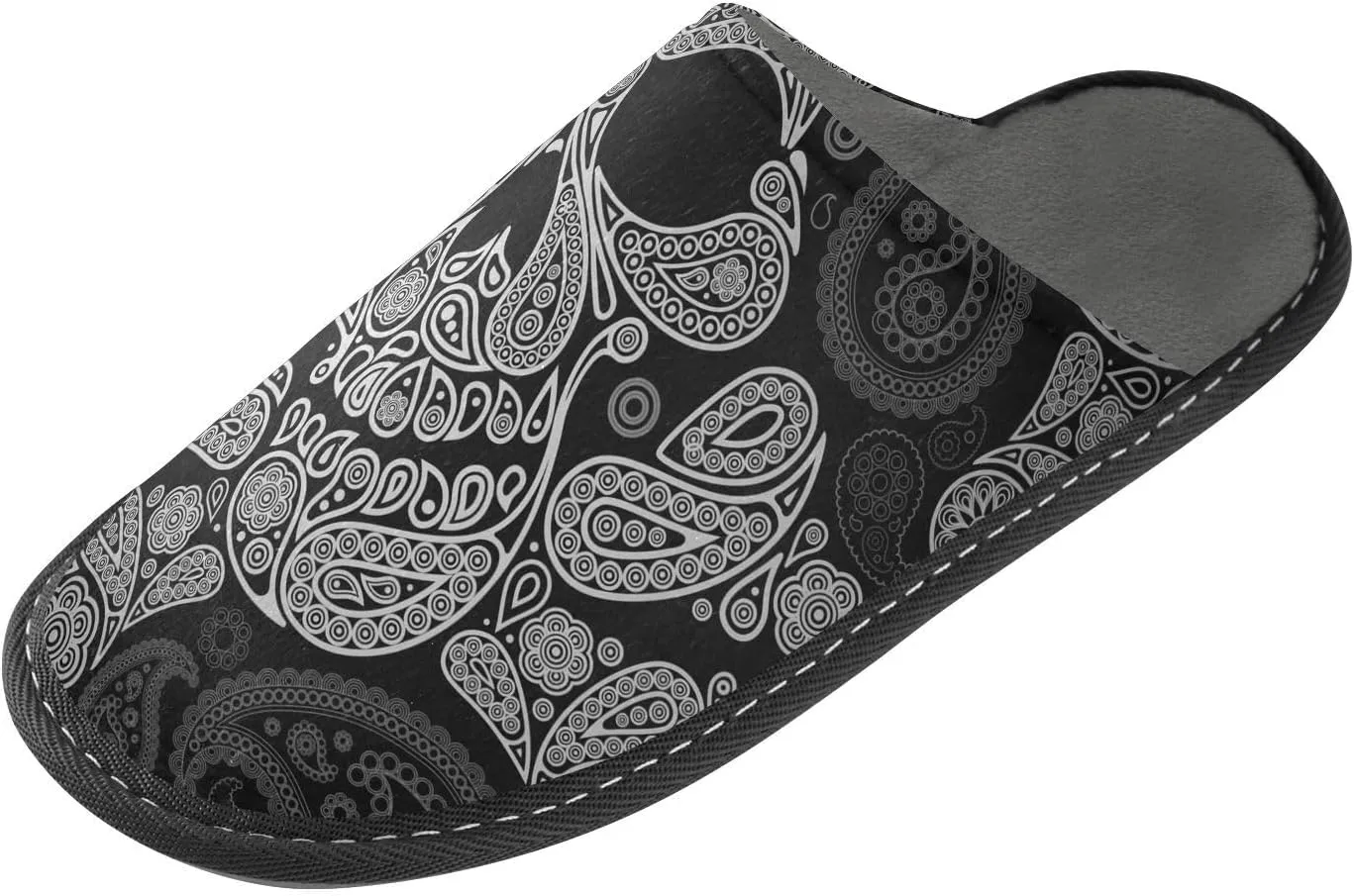 Unisex Fuzzy Foam Slippers Non-Skid Slip-on Soft Warm Sole Fleece Shoes 4-11