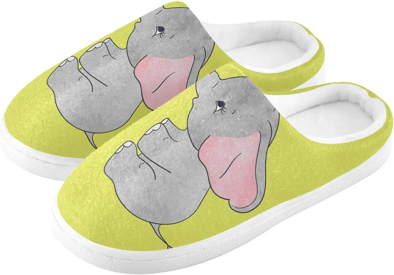 Unisex Memory Foam Slippers Non-Skid Slip-on Soft Warm Sole Fleece Shoes 6-17