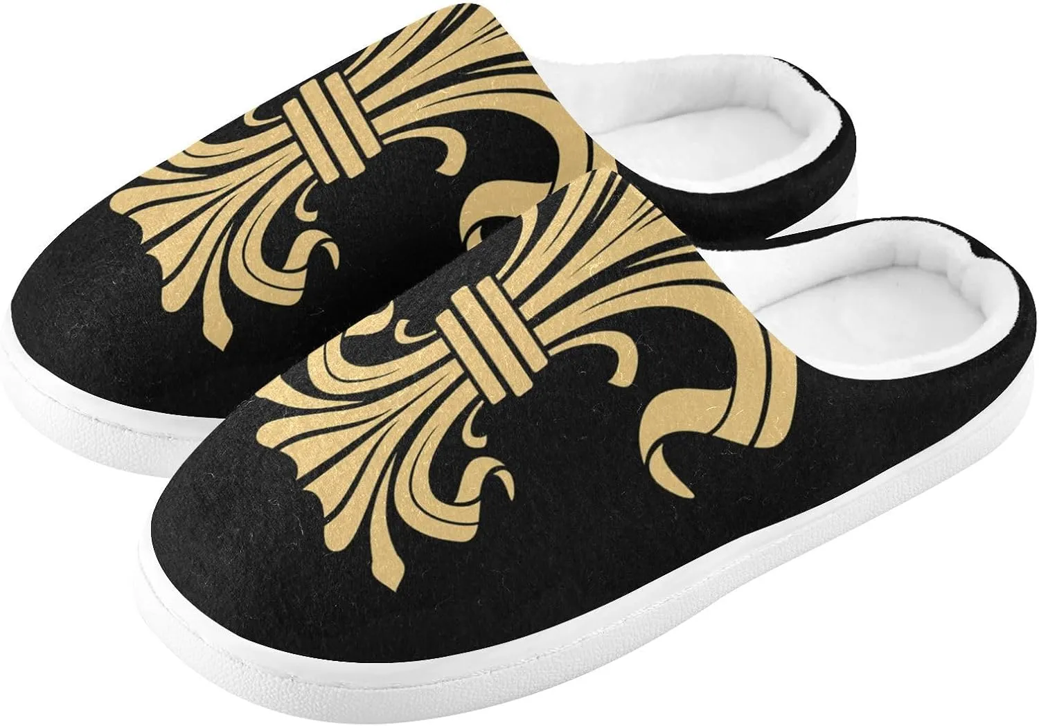 Unisex Memory Foam Slippers Non-Skid Slip-on Soft Warm Sole Fleece Shoes 6-17