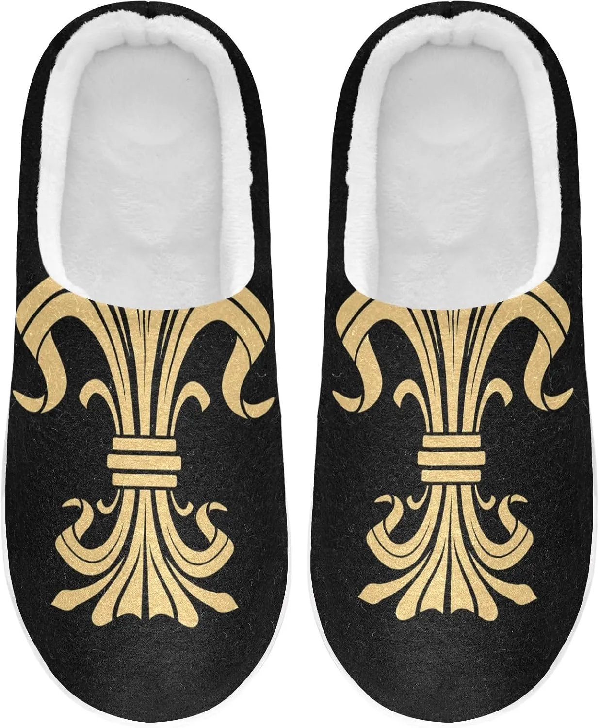 Unisex Memory Foam Slippers Non-Skid Slip-on Soft Warm Sole Fleece Shoes 6-17