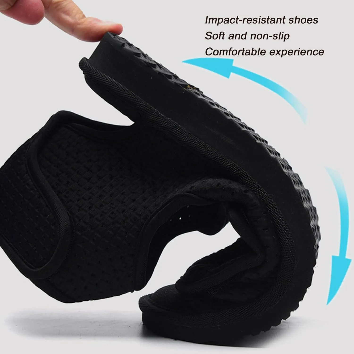 Unisex Open Toe Diabetic Shoes, Adjustable Arthritis Edema Slippers, Medical Open Toe Cast Shoes for Diabetic Edema Plantar Fasciitis Bunions Arthritis Swollen Feet Indoor Outdoor Black