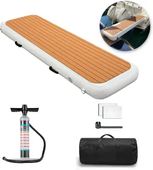 US Stock Inflatable Gangway for Yachts – Durable PVC Floating Dock with Non-Slip EVA Surface, Portable and Versatile for Boats and Pools