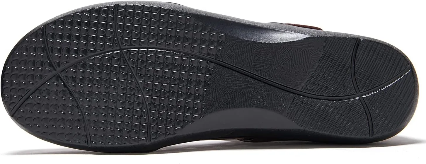 UZB Womens Mary Jane Shoes Slip On Loafers Leather Comfort Breathable Flats