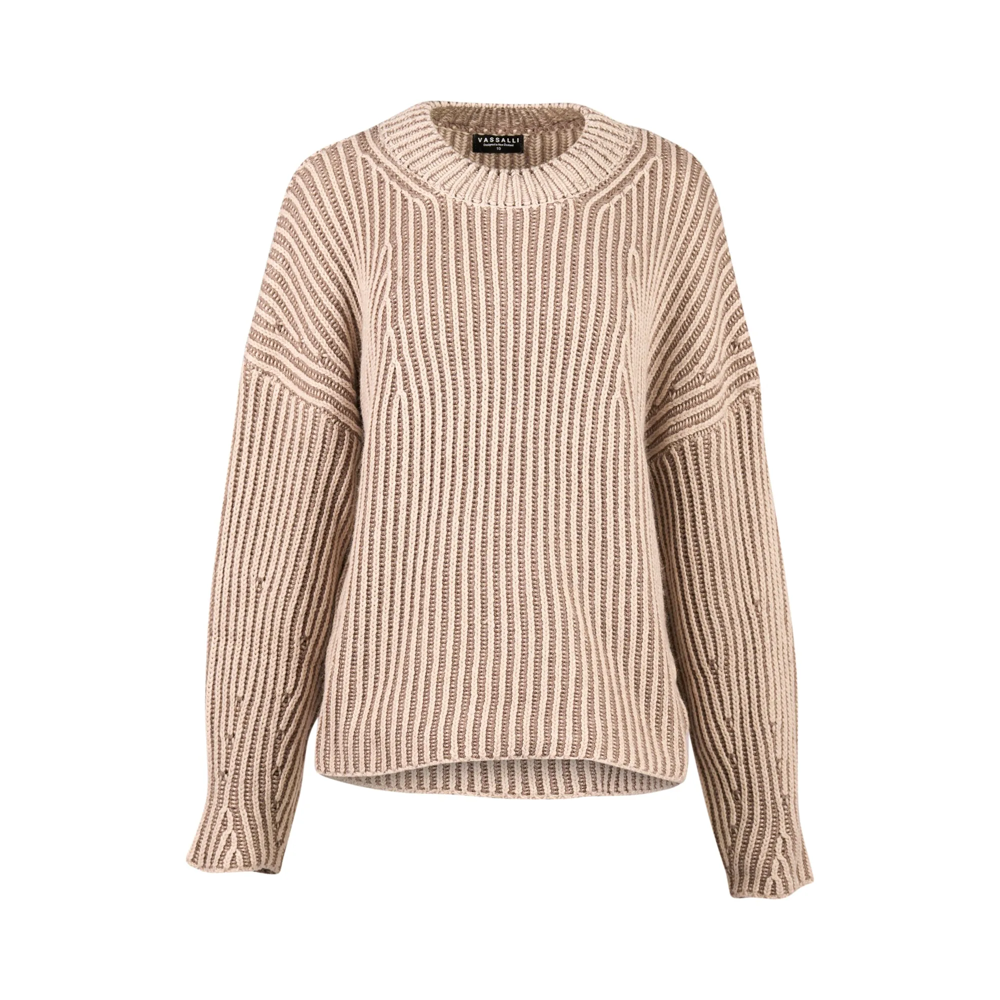 VASSALLI HIGH NECK 2 TONE SWEATER