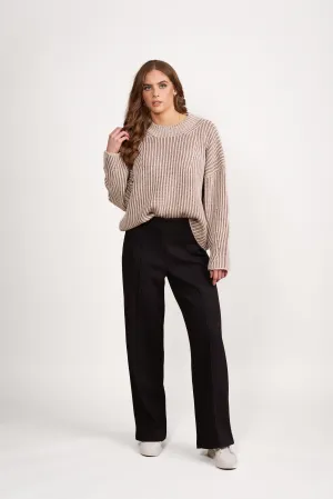 VASSALLI HIGH NECK 2 TONE SWEATER