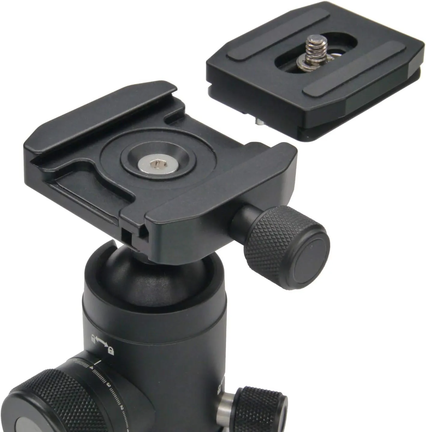 Velbon 472960 QHD-G6AS Medium Size Base Diameter 2.0 inches (51 mm), Frame Stopper System, Torque Adjustment, Arca-Swiss Compatible, Aluminum