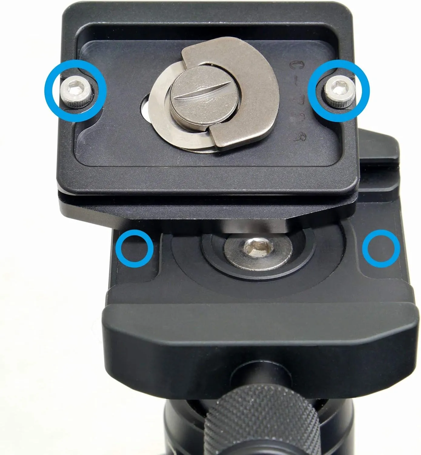 Velbon 472960 QHD-G6AS Medium Size Base Diameter 2.0 inches (51 mm), Frame Stopper System, Torque Adjustment, Arca-Swiss Compatible, Aluminum