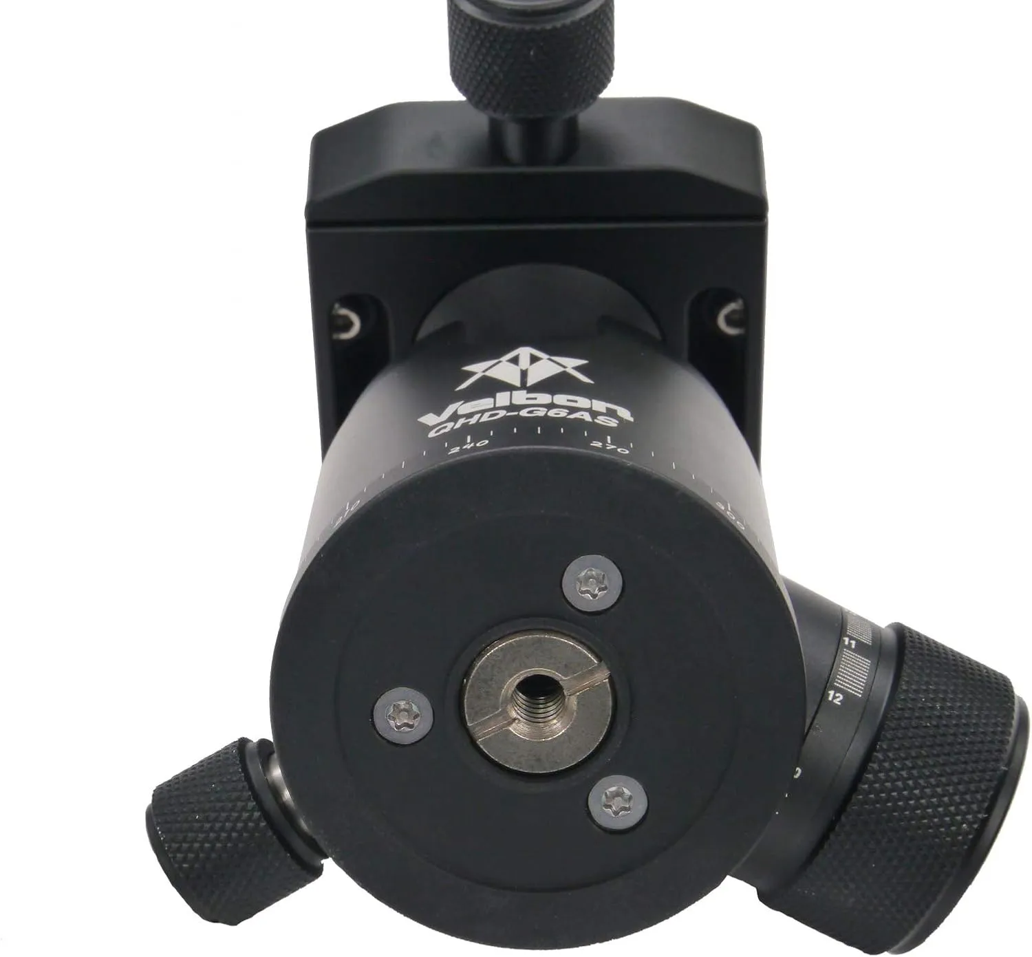 Velbon 472960 QHD-G6AS Medium Size Base Diameter 2.0 inches (51 mm), Frame Stopper System, Torque Adjustment, Arca-Swiss Compatible, Aluminum