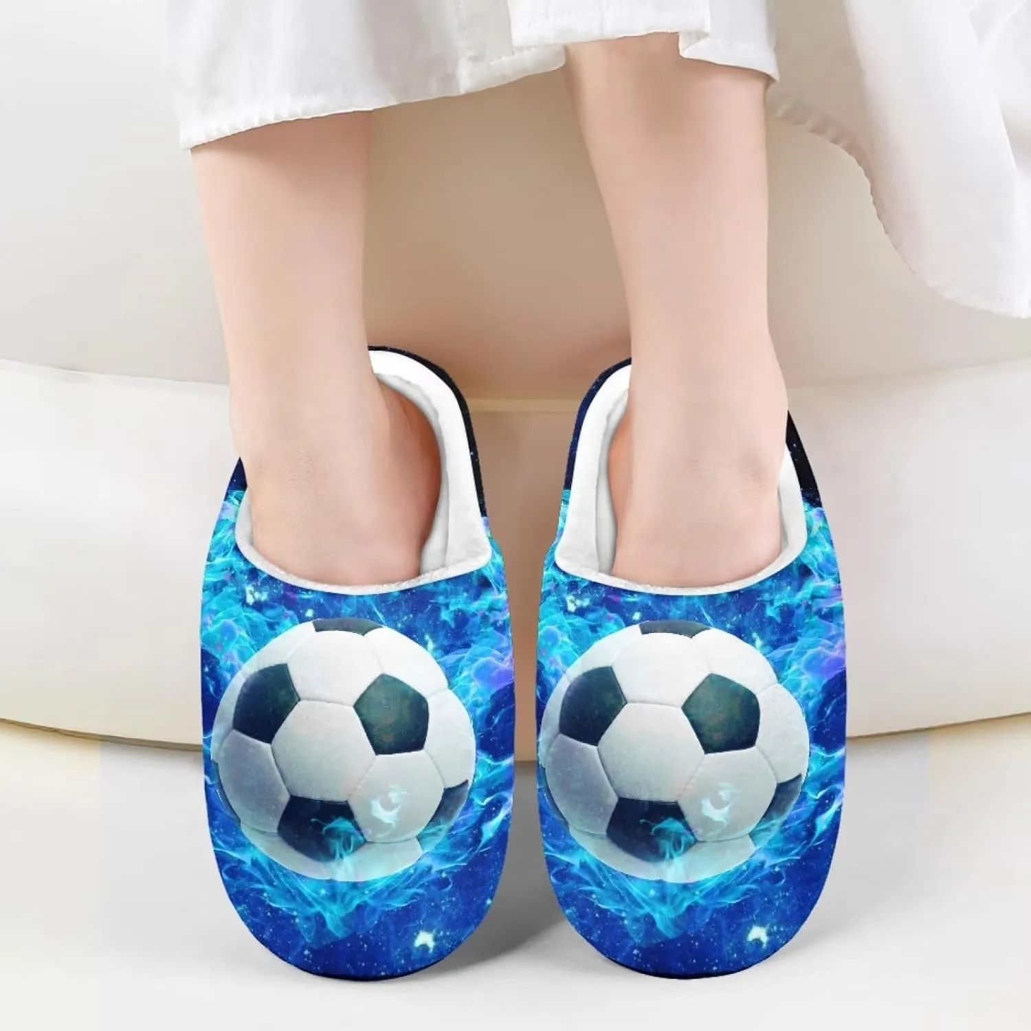 Veniyate Kids Fuzzy House Memory Foam Slippers Bedroom Shoes Cozy Indoor Slide for Boys Girls