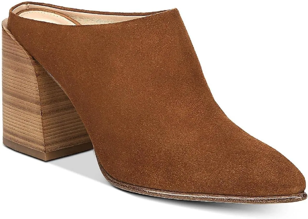 VIA SPIGA Womens Ella Pointed-Toe Leather Slip-On Shoes Tan 10 Medium (B,M)