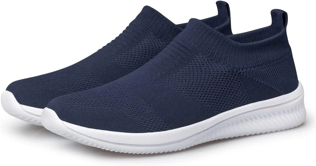 Vidbiv Men Slip on Casual Trainers Walking Shoes - Breathable Slip-on Lightweight Comfortable Tennis Mesh Sneaker