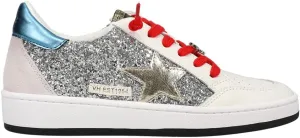 Vintage Havana Womens Denisse Metallic Perforated Slip On Sneakers Shoes Casual - Silver - Size 6 M