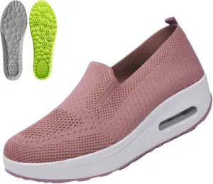 Vogany Shoes for Women, Vogany Shoes Orthopedic Sneakers Women, Slip on Breathable Mesh Platform Stretch Soft with Insole