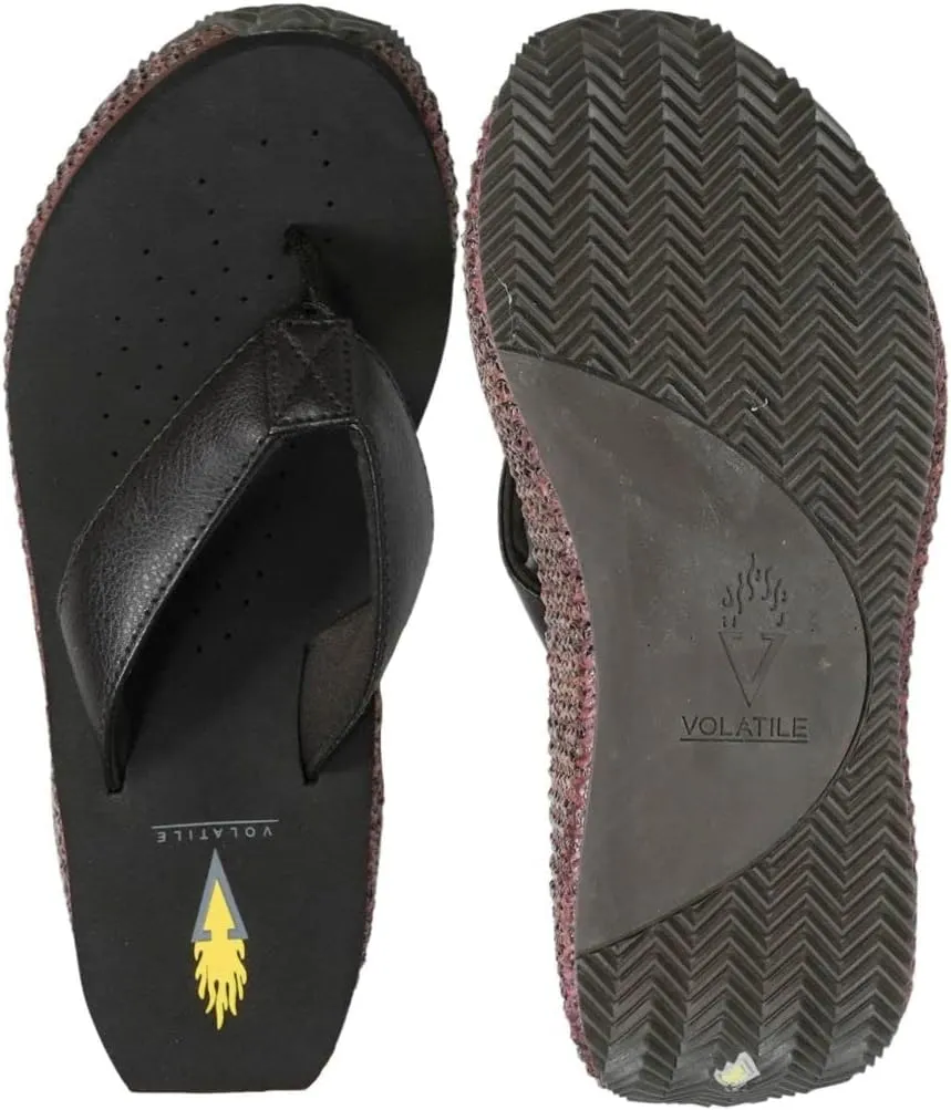 VOLATILE Island Wedge Sandals for Women Featuring Slip-On Thong Platform Style with EVA Insole and Rubber Outsole
