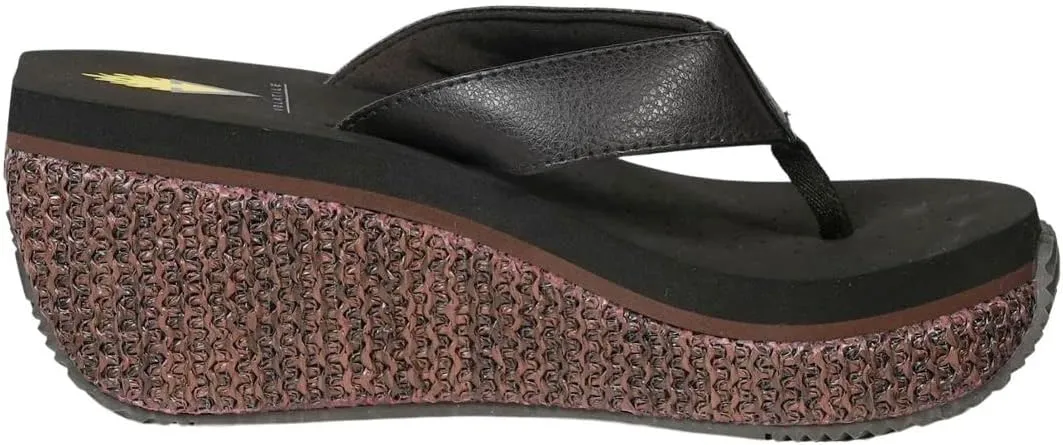 VOLATILE Island Wedge Sandals for Women Featuring Slip-On Thong Platform Style with EVA Insole and Rubber Outsole