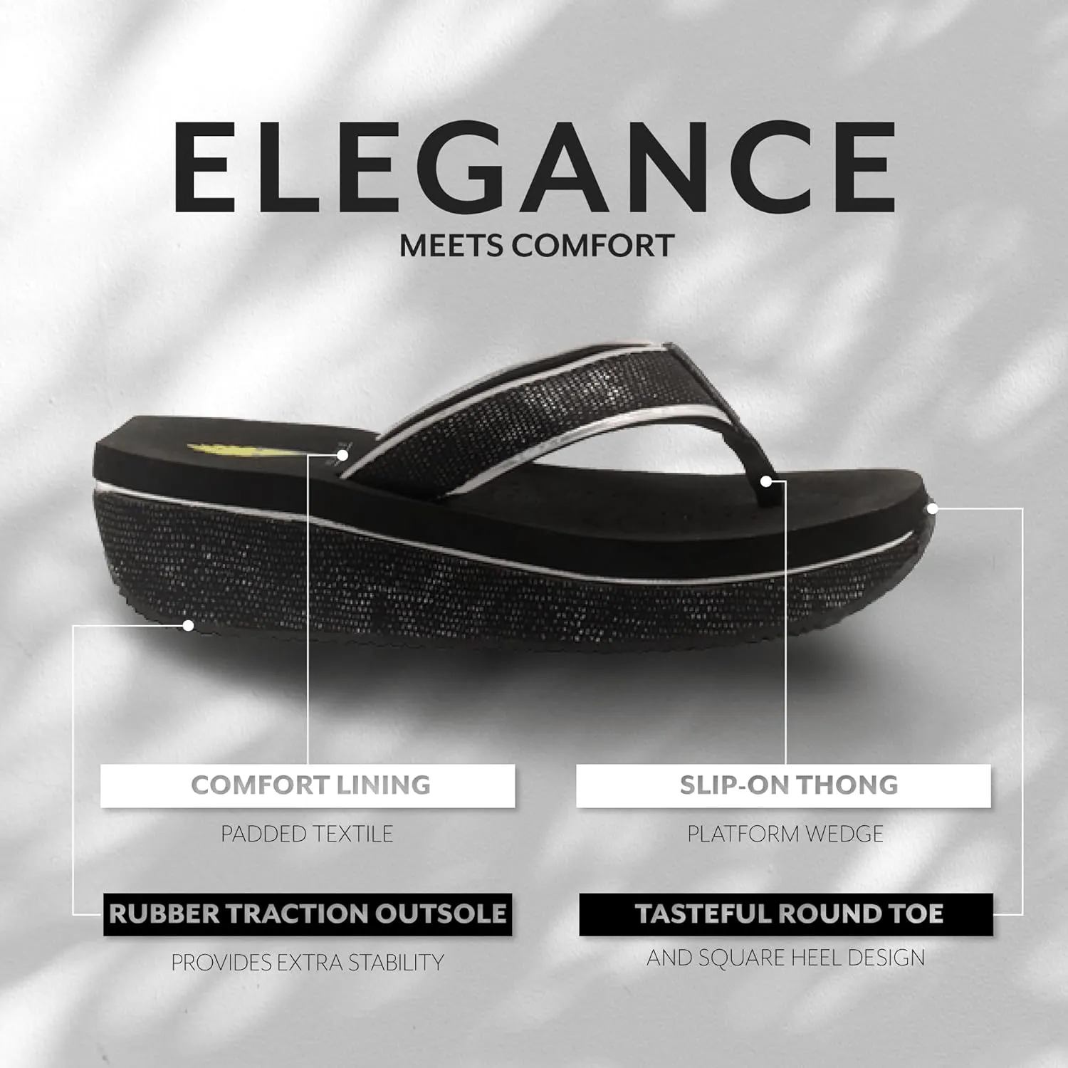 VOLATILE Neville Wedge Sandals for Women Featuring Soft Webbed Textile Thong Post, Padded Lining, and Slip-On Wedge Style