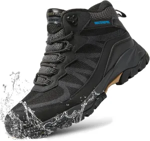 Waterproof Walking Shoes for Men Breathable Low Top Boots Lightweight Non Slip Workout Shoes Comfortable Slip on Snow Rainproof Shoes