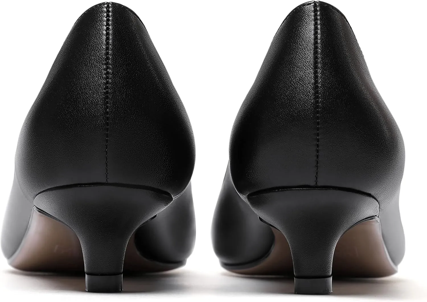 WAYDERNS Women's Matte Pointed Toe Slip On Kitten Low Heel Pumps Shoes 1.5 Inch