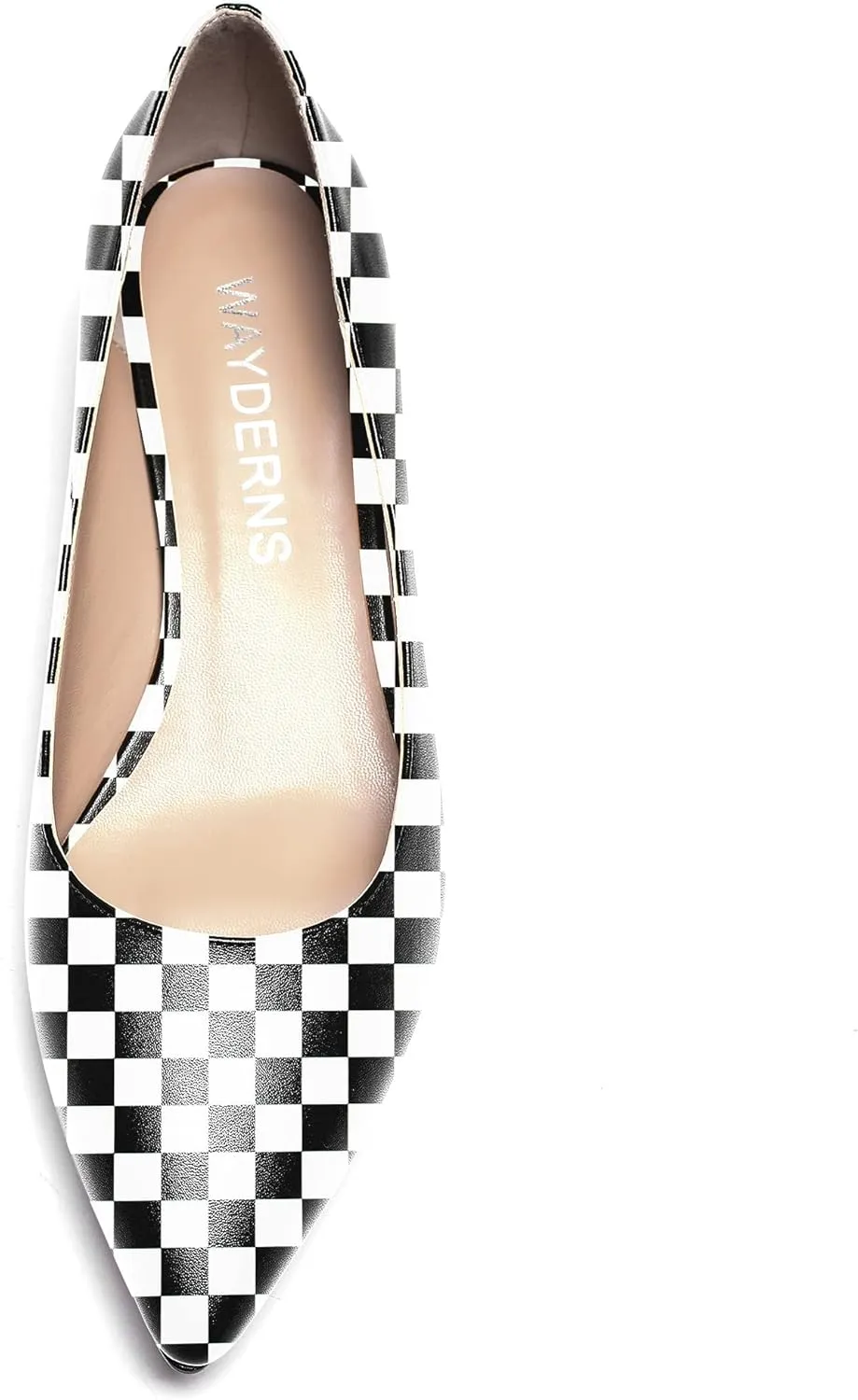 WAYDERNS Women's Matte Pointed Toe Slip On Kitten Low Heel Pumps Shoes 1.5 Inch