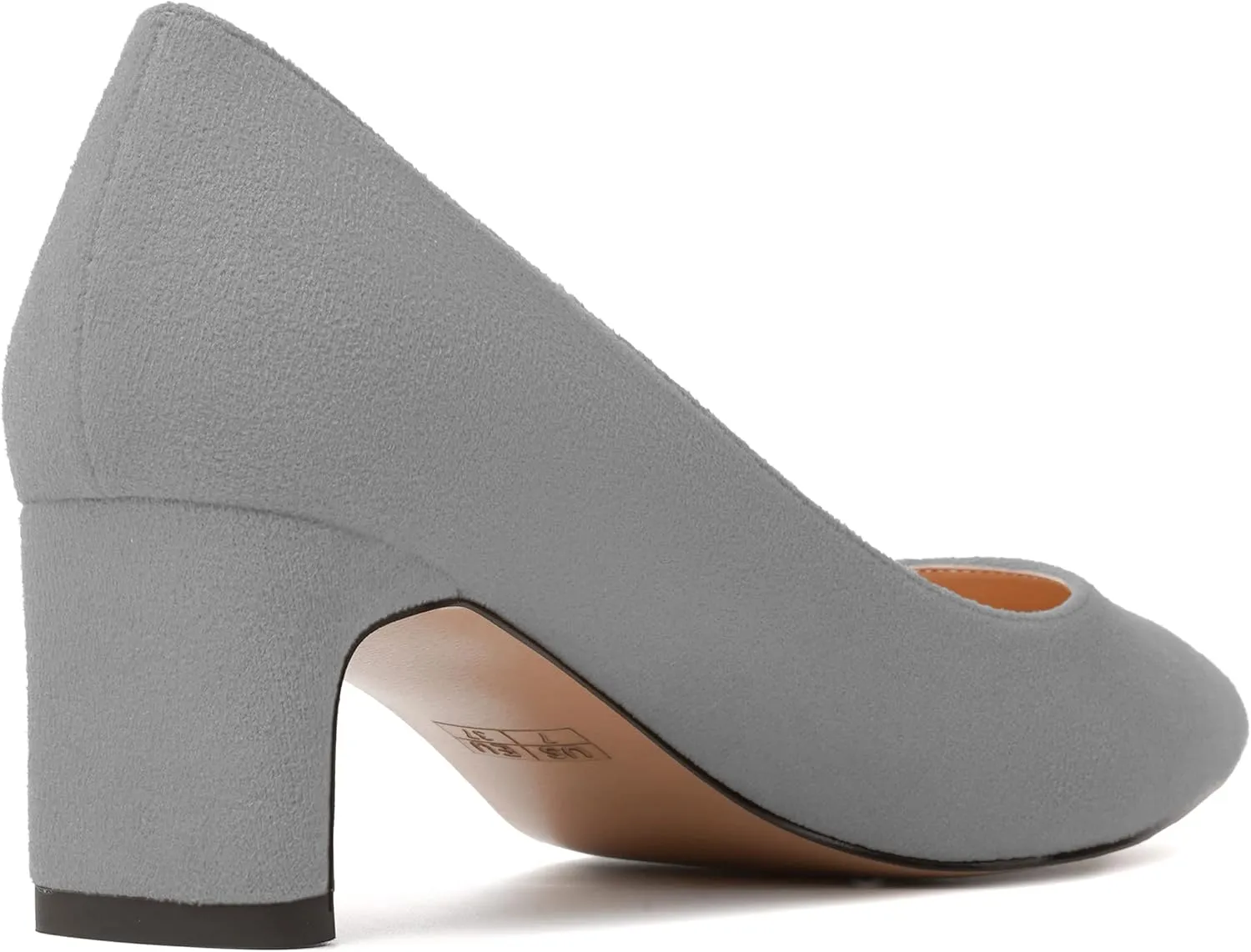 WAYDERNS Womens Solid Pointed Toe Slip On Dress Suede Wedding Chunky Low Heel Pumps Shoes 2 Inch