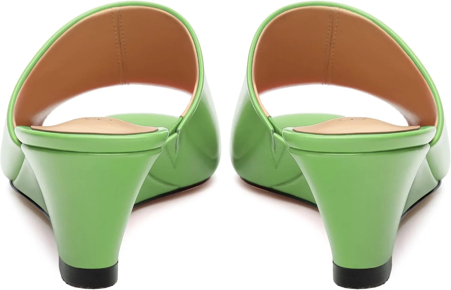 Wedge Sandals for Women Open Toe Wedge Heels Womens Patent High Heel Sandal Round Toe Heeled Wedge Sandals Slip on Casual shoes 2 inch
