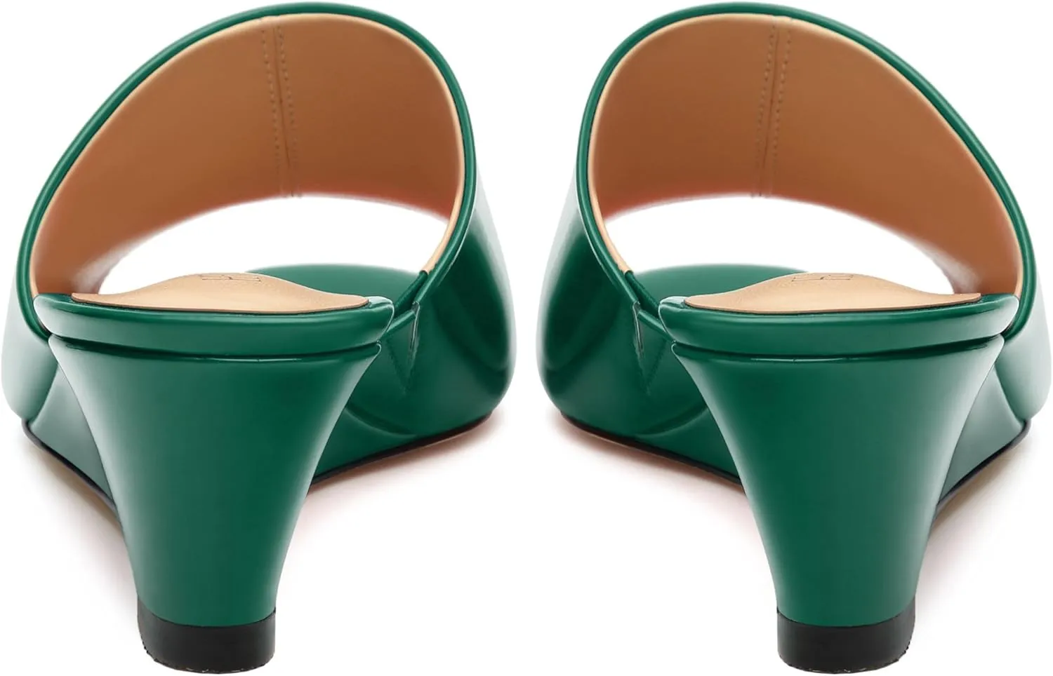 Wedge Sandals for Women Open Toe Wedge Heels Womens Patent High Heel Sandal Round Toe Heeled Wedge Sandals Slip on Casual shoes 2 inch