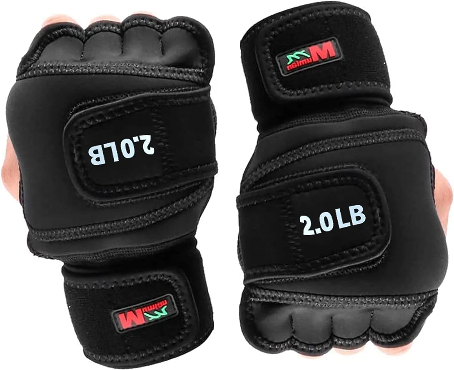 Weighted Gloves 4lb(2lb Each), Fitness Soft Iron Gloves Sandbag Weight Bearing Training Gloves with Wrist Support for Gym Boxing Strength Training, Cross Training, Gifts for Men Dad Husband