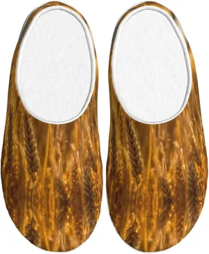 Wheat Field Print Versatile Use Anti Pilling Washable Slippers for Women Men Cozy Stylish shoes