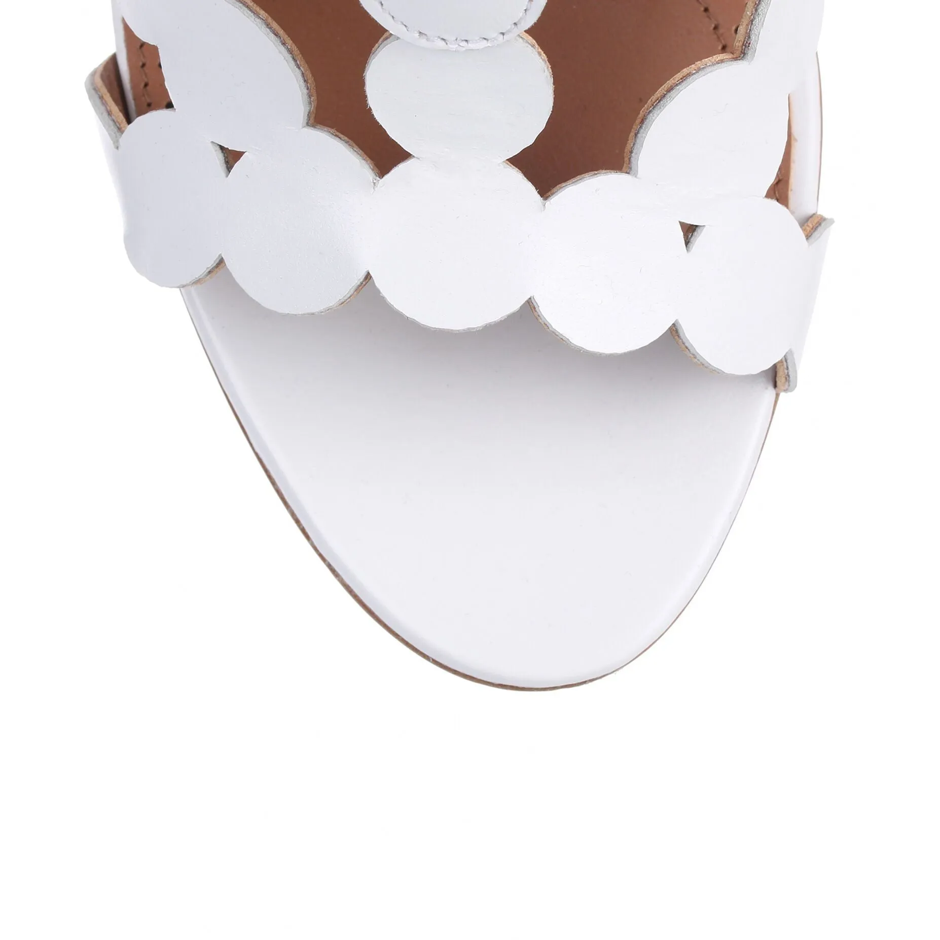 White leather sandal