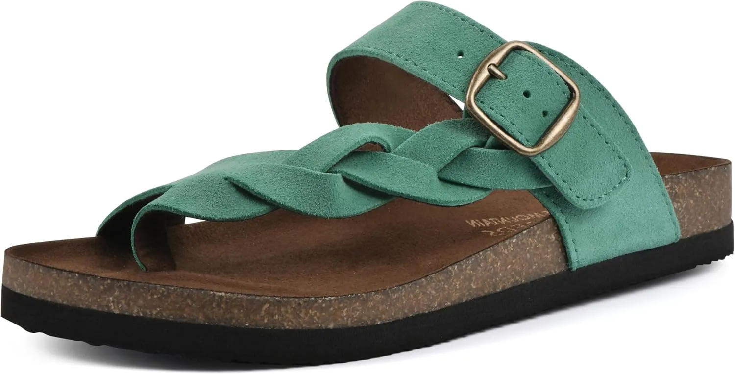 WHITE MOUNTAIN Women's Crawford Signature Comfort Molded Footbed Braided Sandal