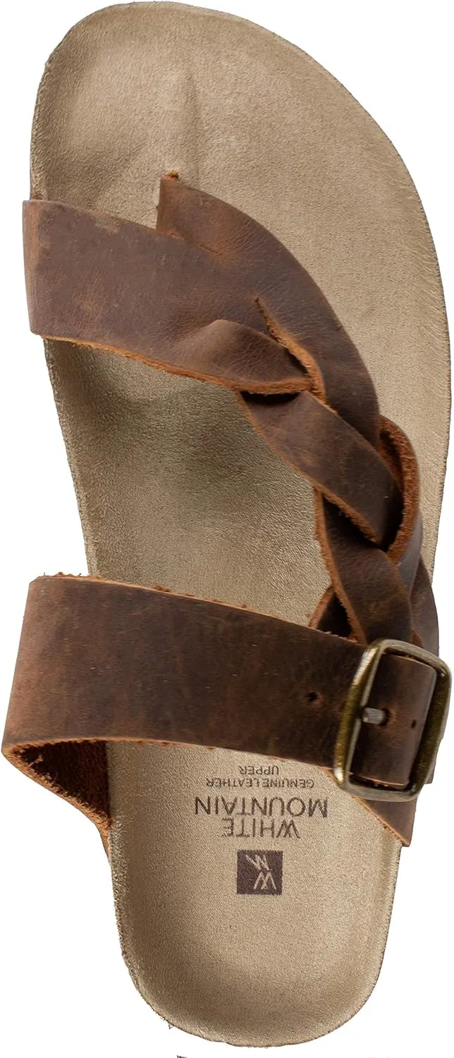 WHITE MOUNTAIN Women's Crawford Signature Comfort Molded Footbed Braided Sandal