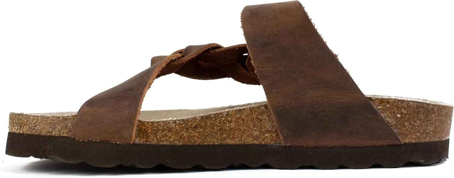 WHITE MOUNTAIN Women's Crawford Signature Comfort Molded Footbed Braided Sandal