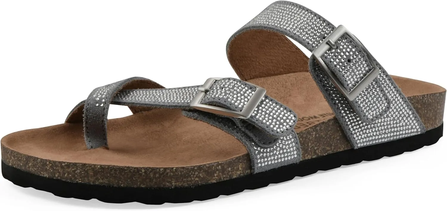 WHITE MOUNTAIN Women's Grays Signature Comfort-Molded Footbed Sandal